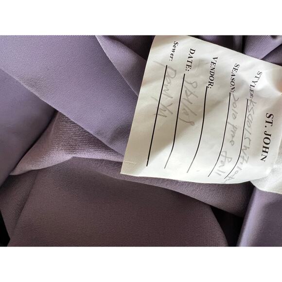 St. John Couture Skirt Dusty Lavender Purple Custom Size 8 10 Medium - Picture 4 of 5
